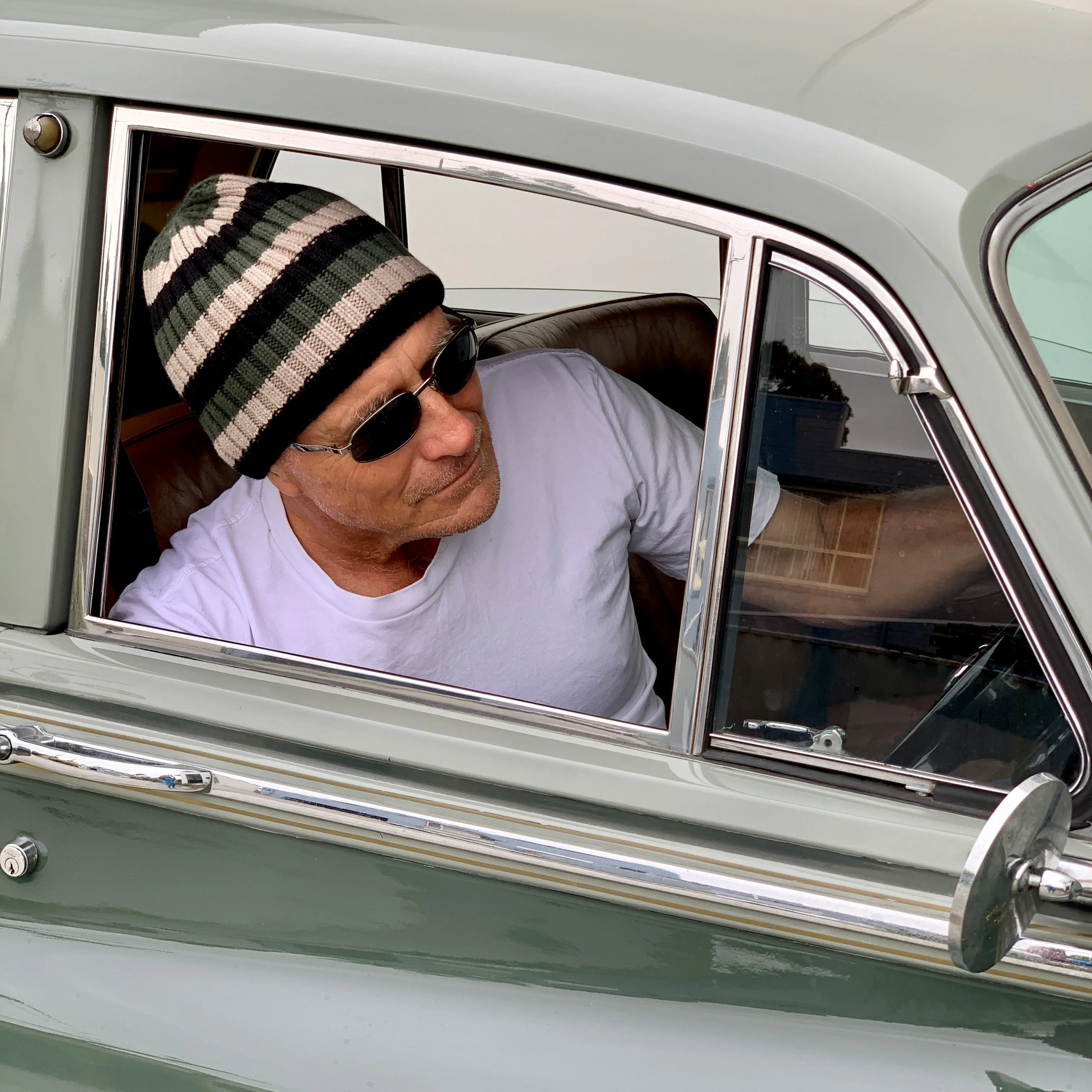 1, 2, 3.  GO! Jumbo Rib Trio Stripe Pure Merino Wool Beanie - Crumble
