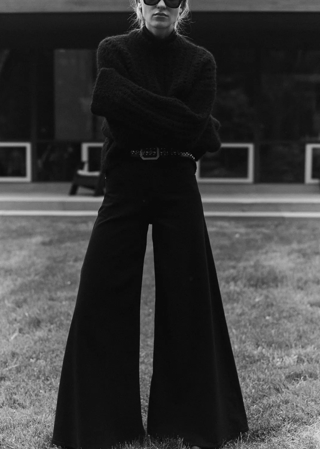 Ailani Crewneck Sweater in Black