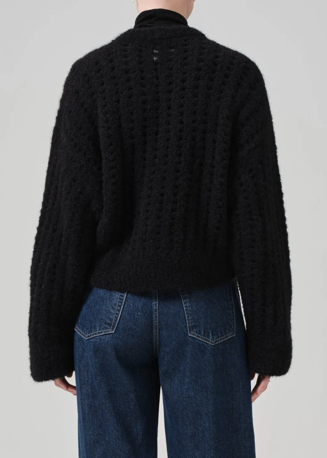 Ailani Crewneck Sweater in Black