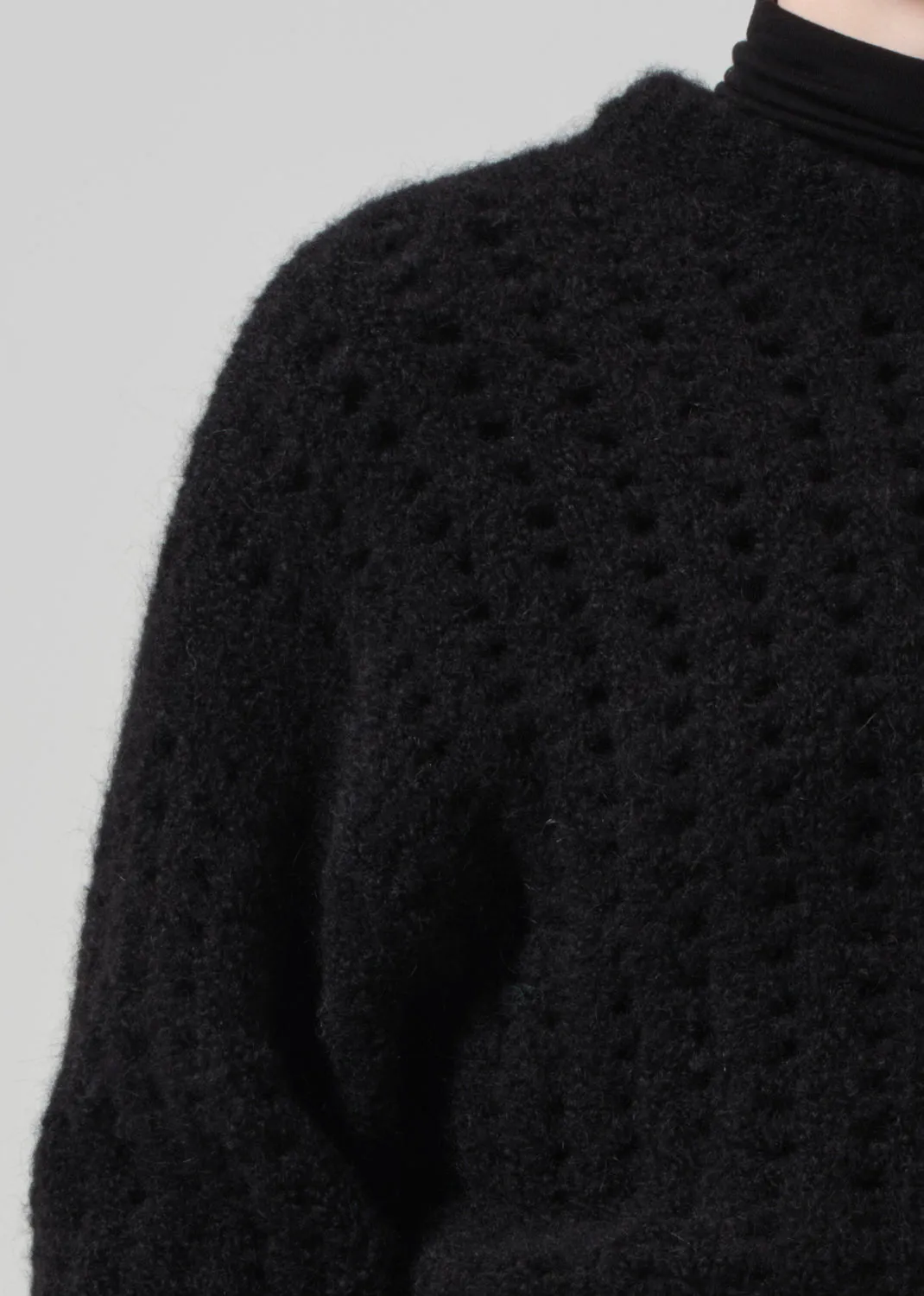 Ailani Crewneck Sweater in Black