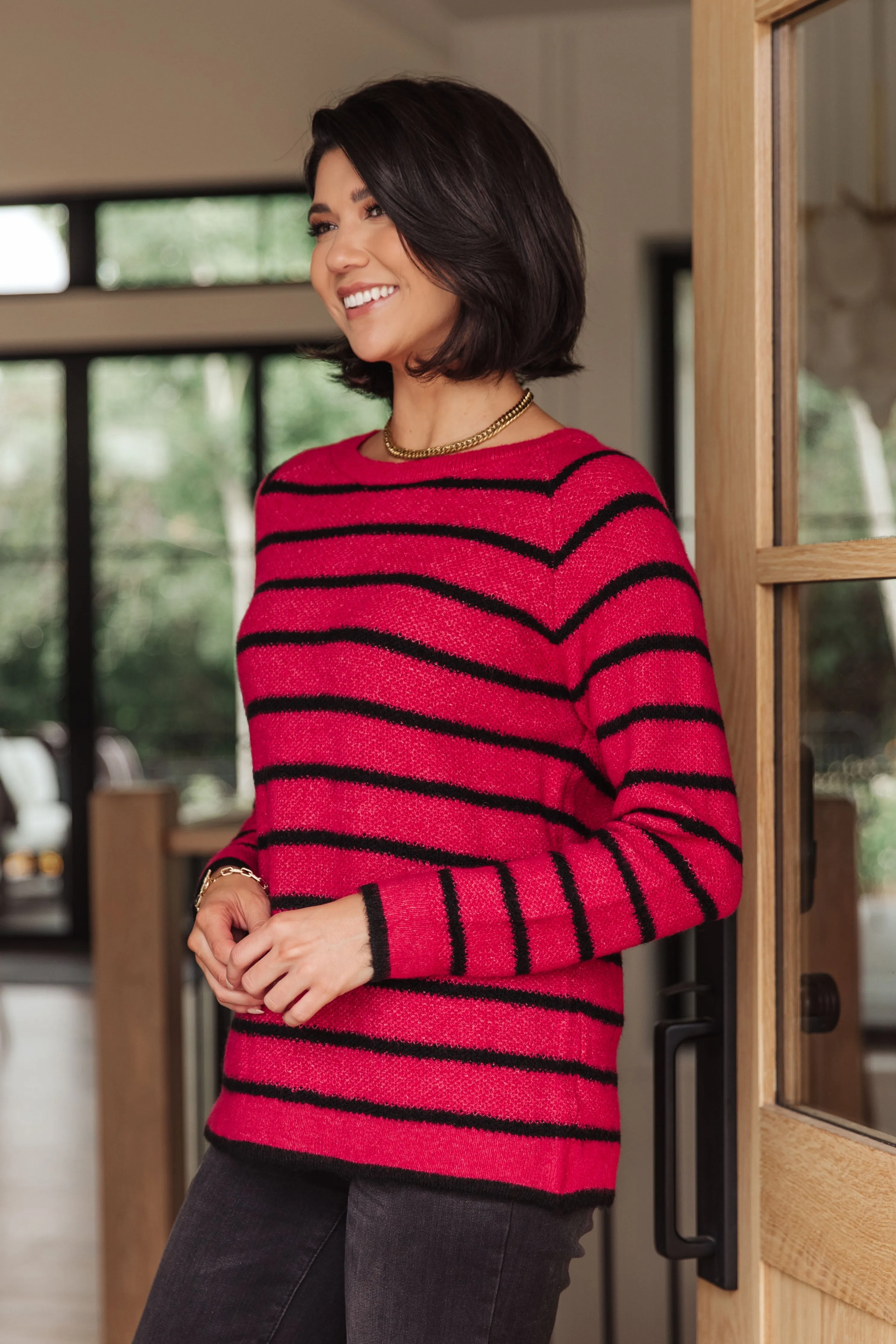 Are We There Yet? Striped Sweater - 10/14