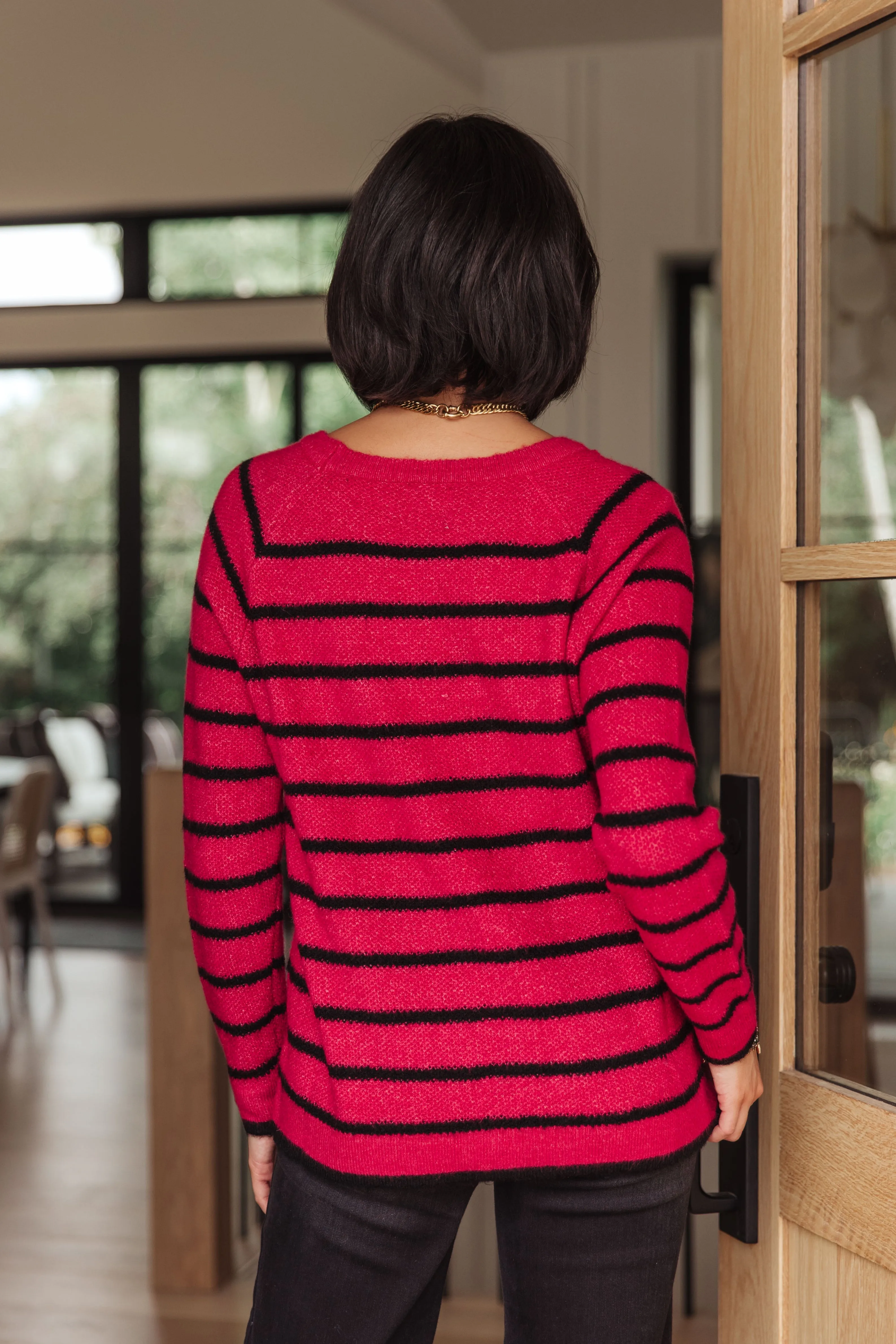 Are We There Yet? Striped Sweater - 10/14