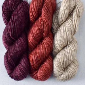 Berries, Leaves, and Vines Set: Coastal Fog, Corset, Cordovan - Toe Trio