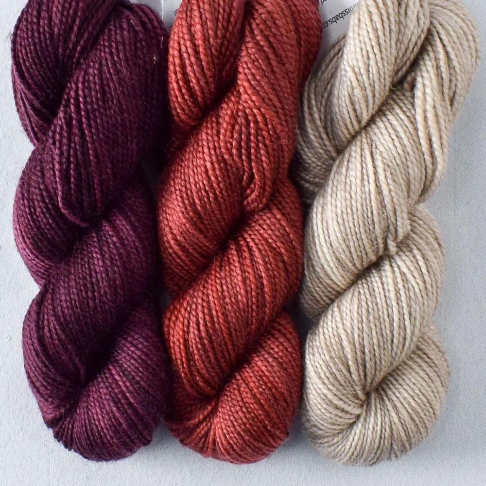 Berries, Leaves, and Vines Set: Coastal Fog, Corset, Cordovan - Toe Trio