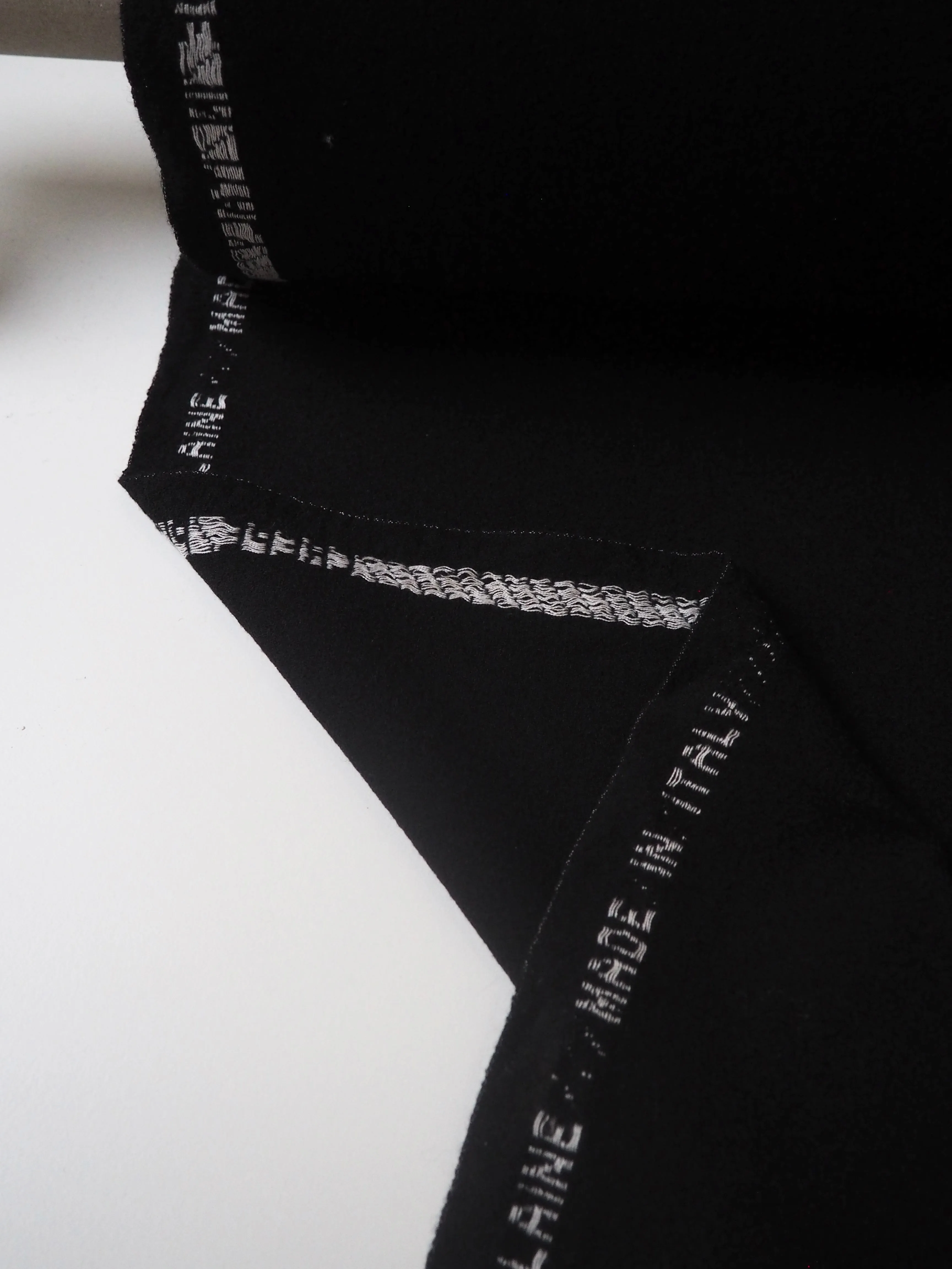 Black Wool Crepe