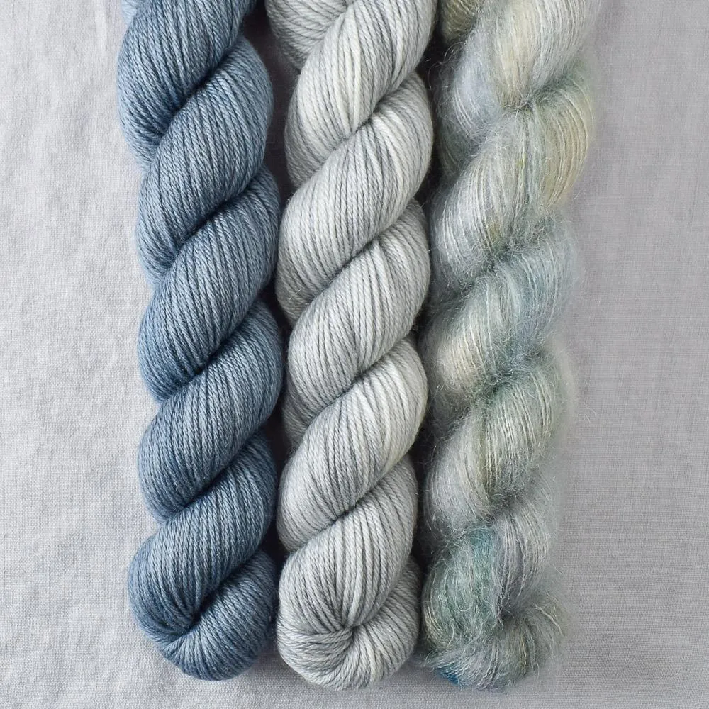 Blue Slate, Frozen, Migration - Pillowy Cowl Set - Babette