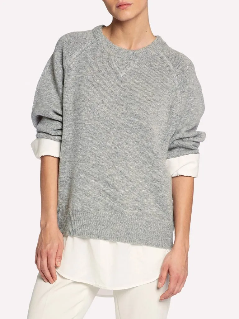 Brochu Walker - Layered Sweatshirt in Husky With White Underlining