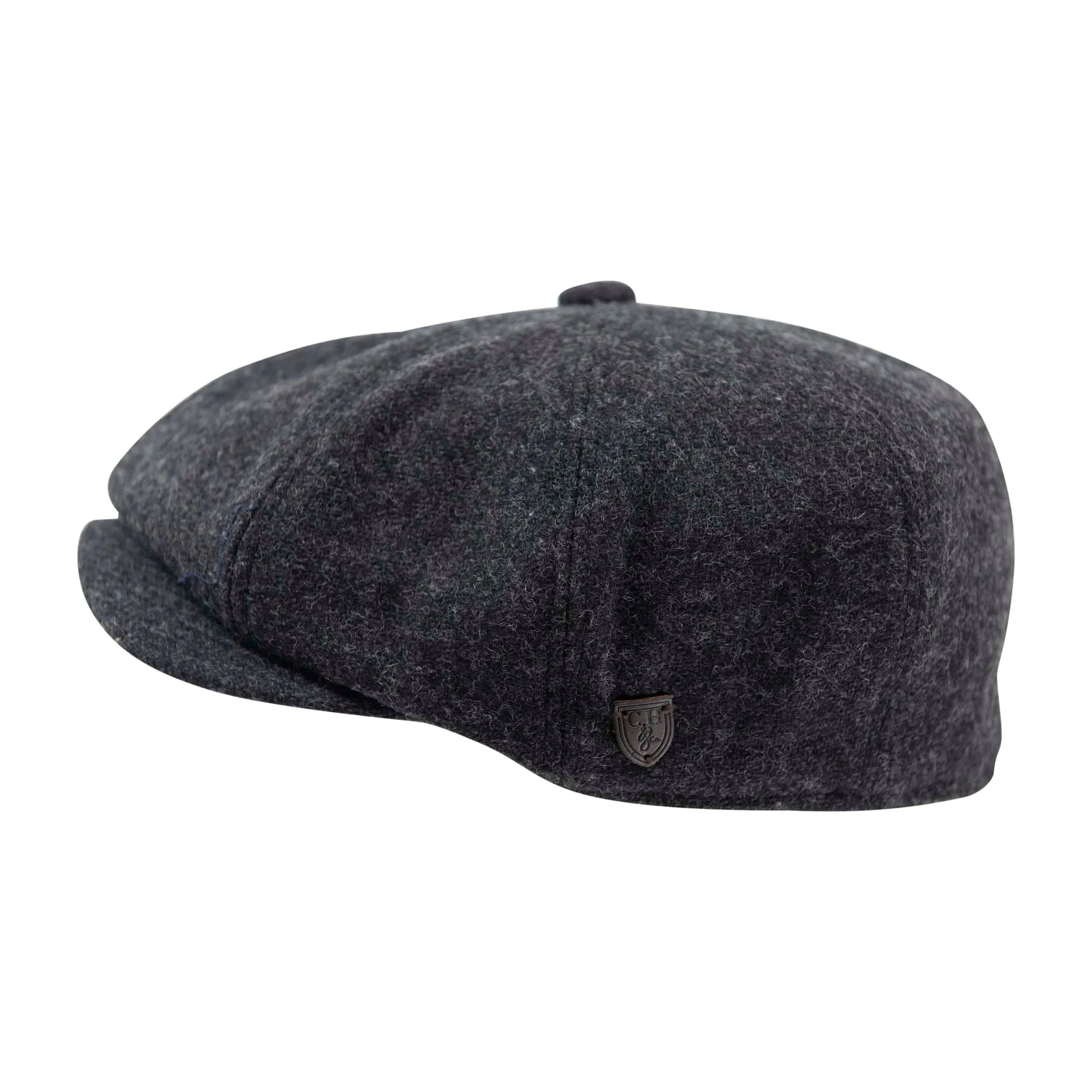 Carlyle Heath Plain Wool Mix Newsboy Cap