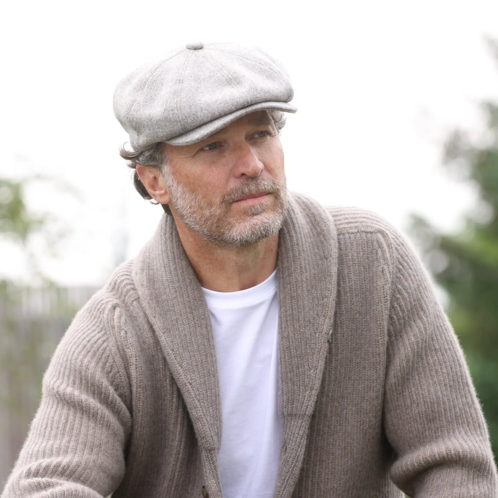 Carlyle Heath Plain Wool Mix Newsboy Cap