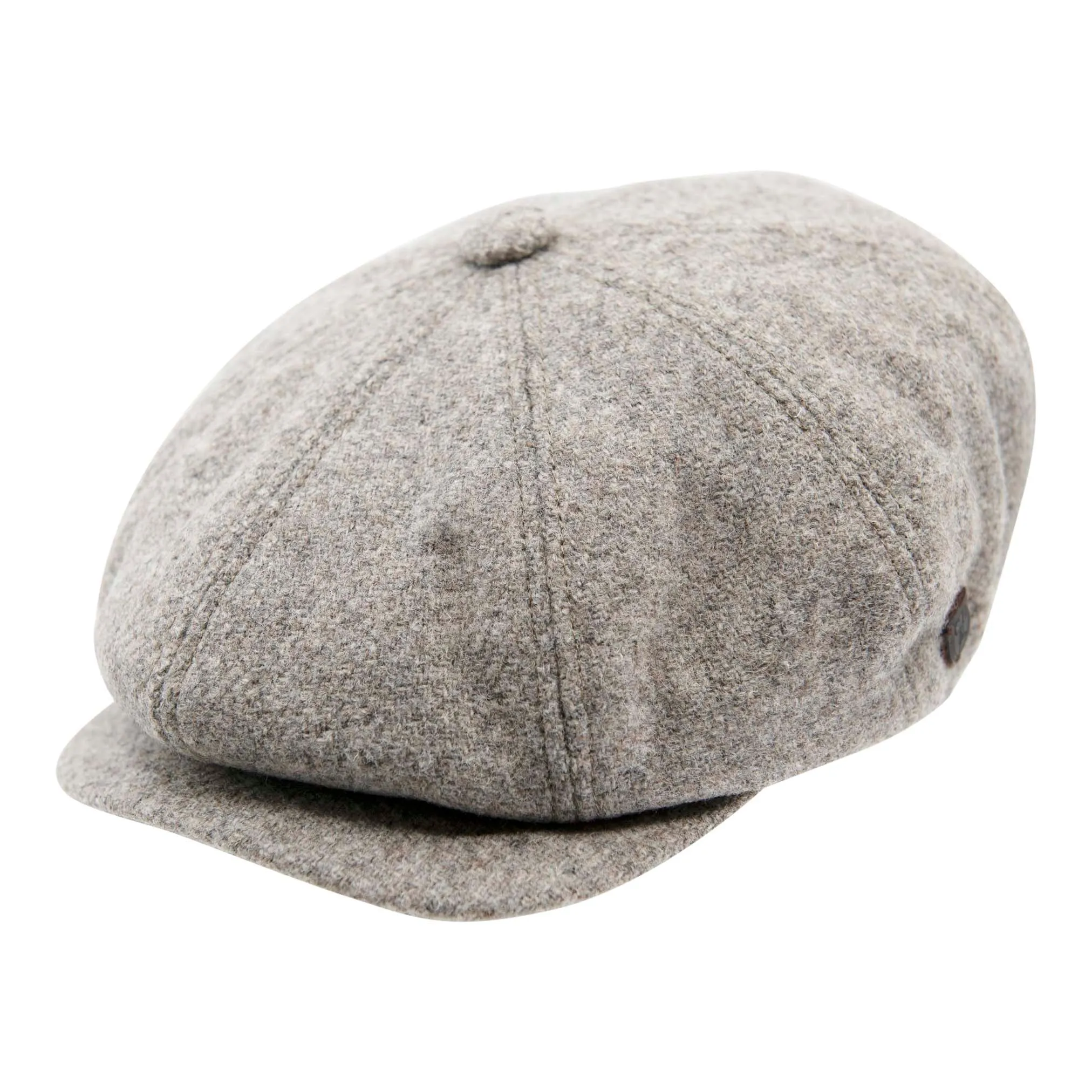 Carlyle Heath Plain Wool Mix Newsboy Cap