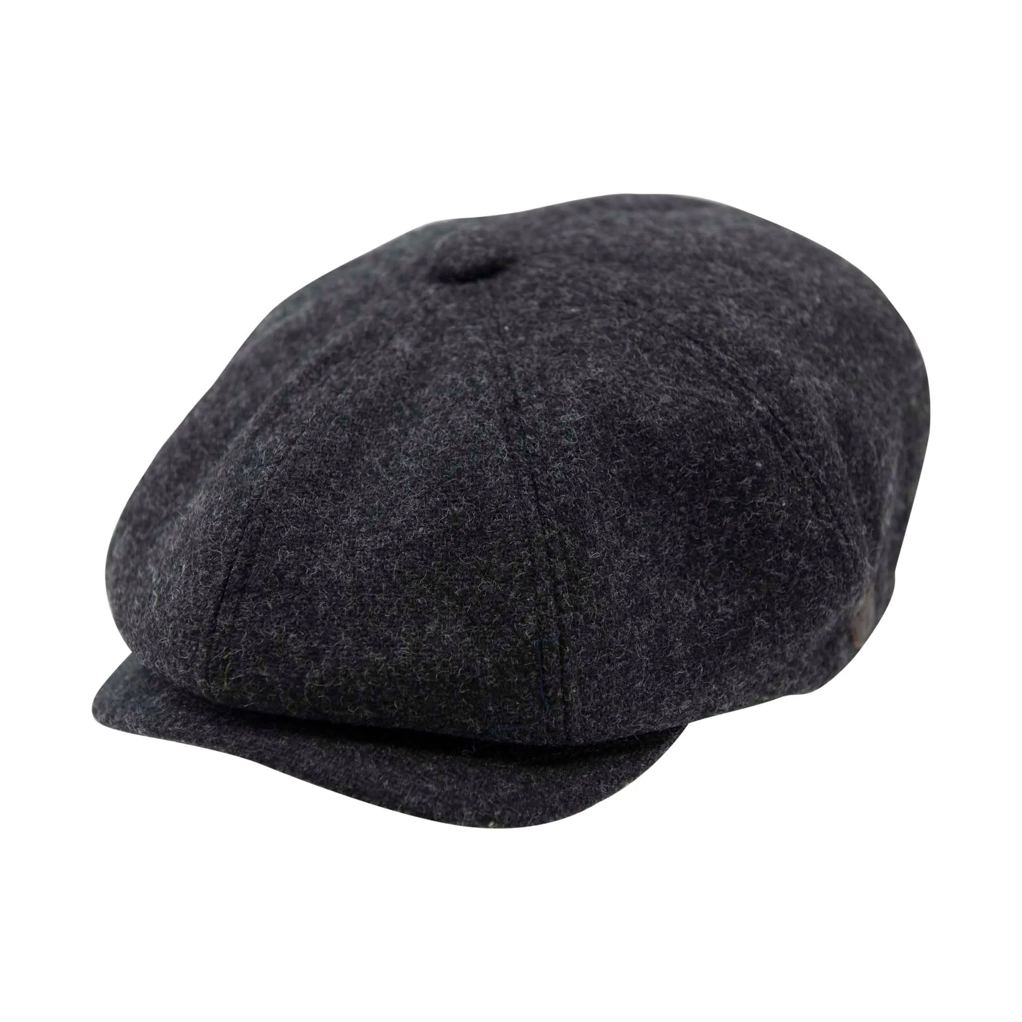 Carlyle Heath Plain Wool Mix Newsboy Cap