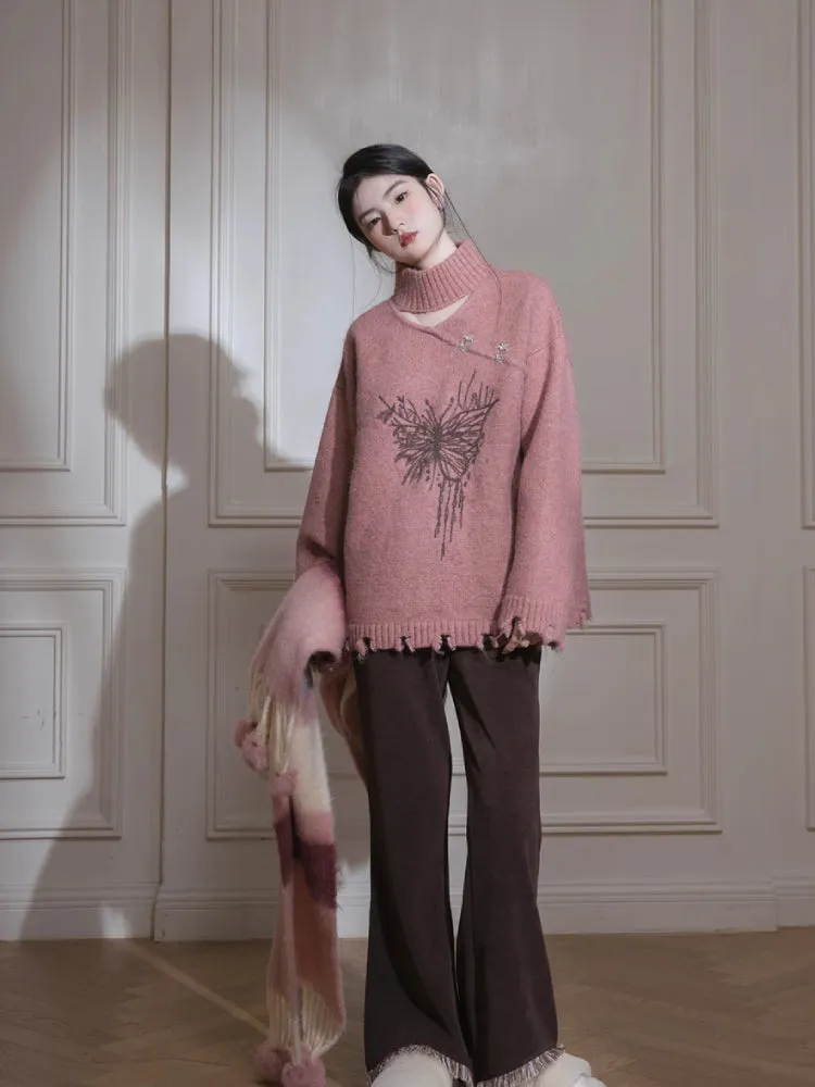 Chinese style wool sweater【s0000005833】