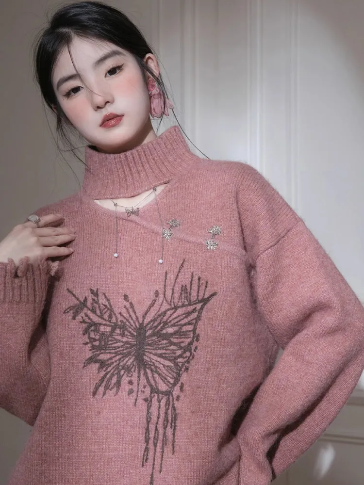 Chinese style wool sweater【s0000005833】
