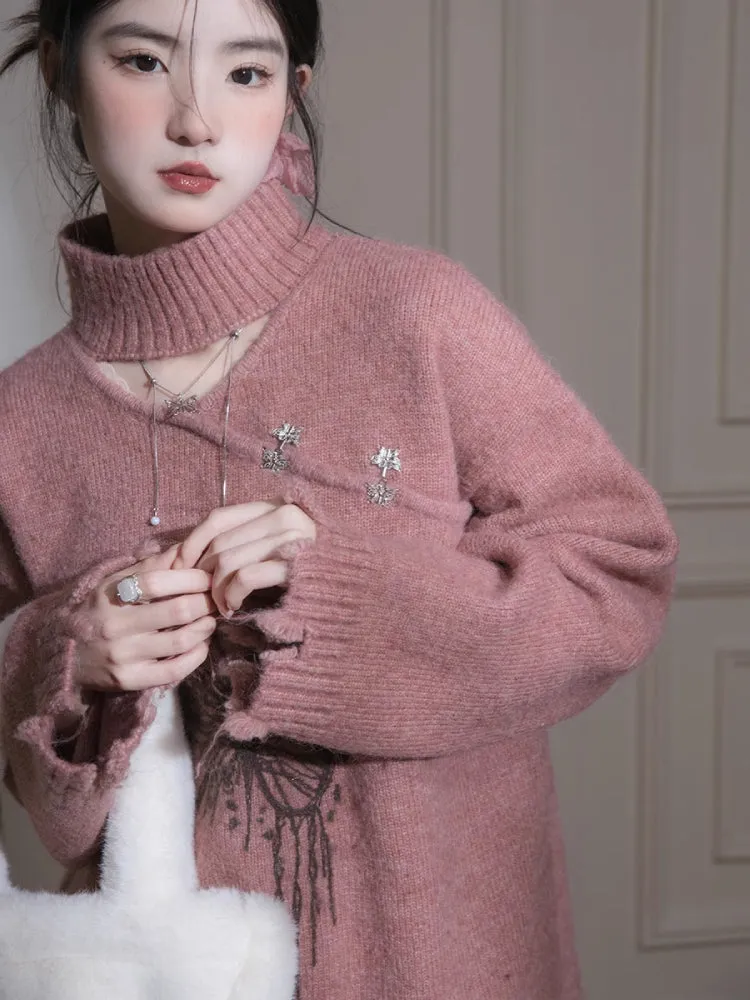 Chinese style wool sweater【s0000005833】