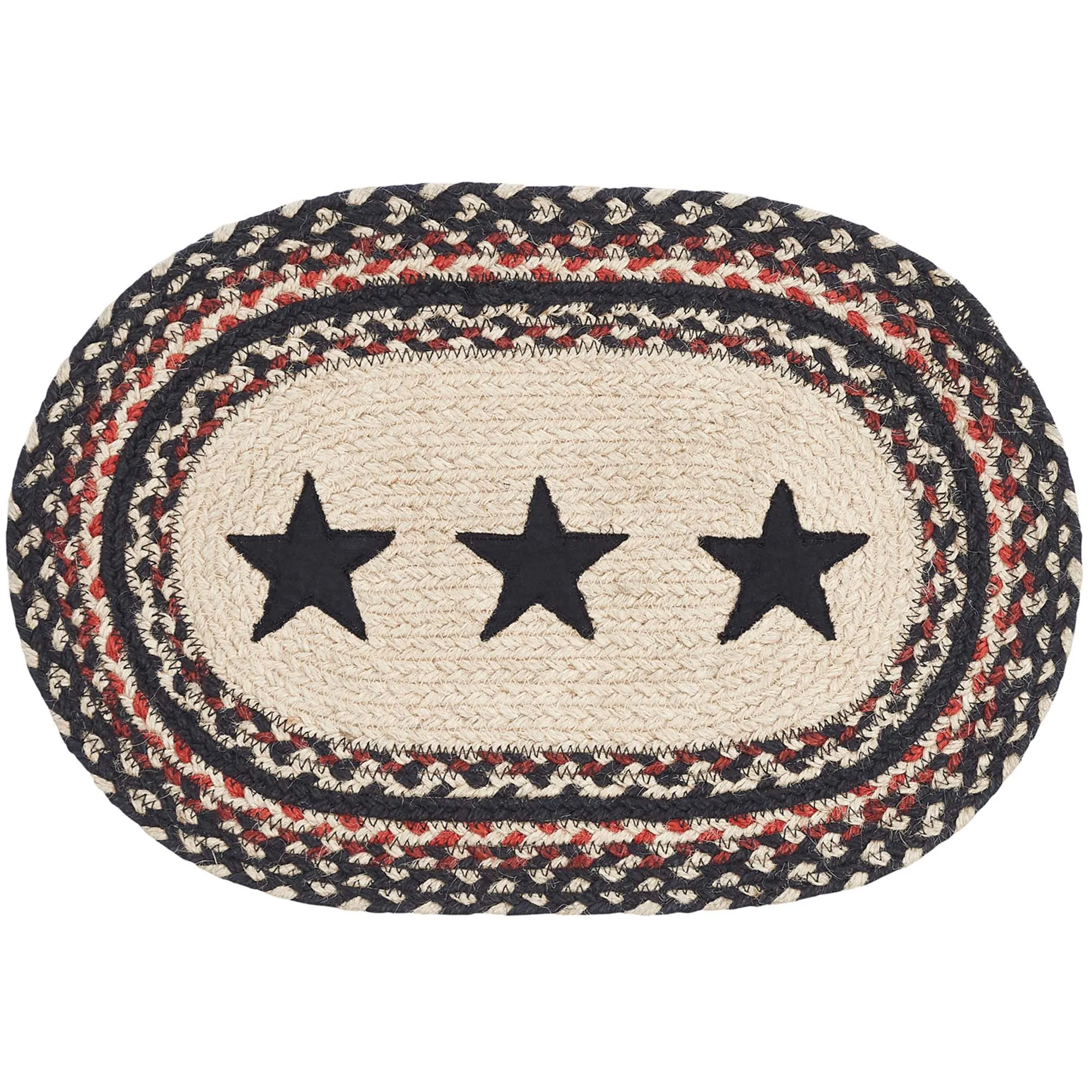 Colonial Star Jute Oval Placemat 12x18