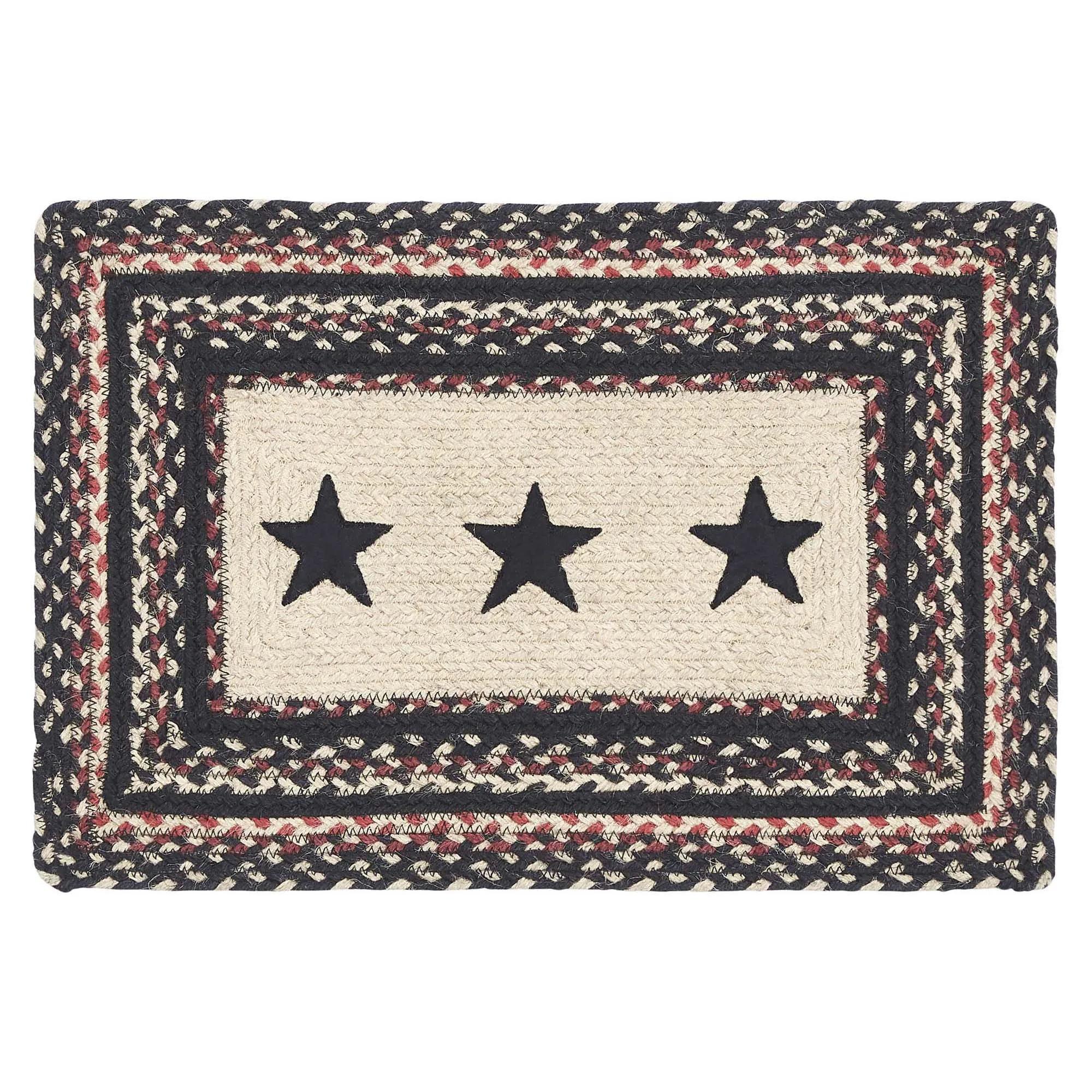 Colonial Star Jute Rect Placemat 12x18