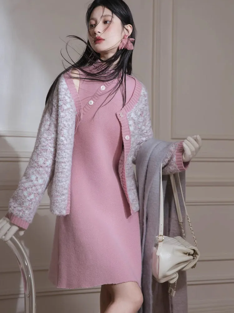 Contrast color wool suit【s0000005868】