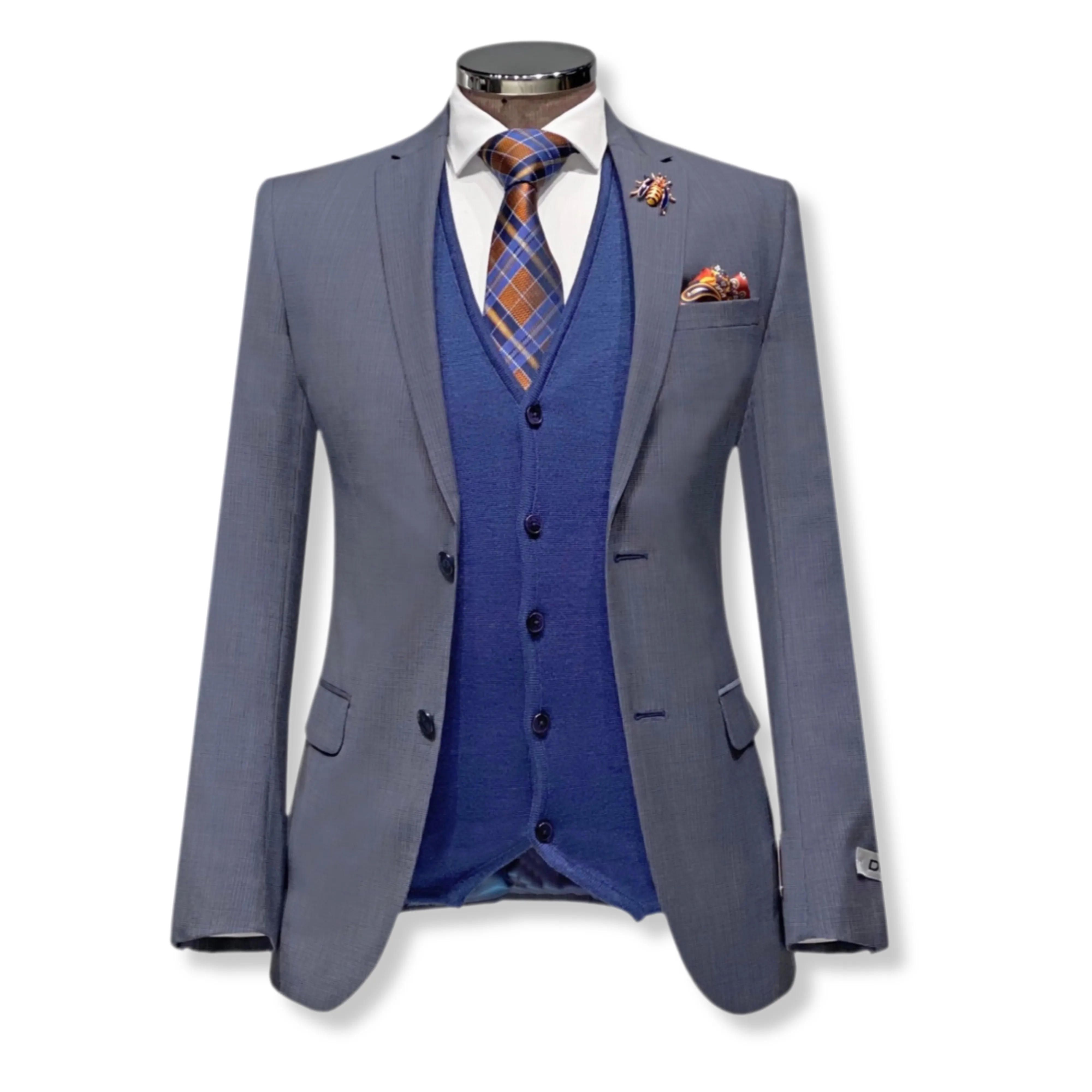 Danveer Micro Checkered Suit
