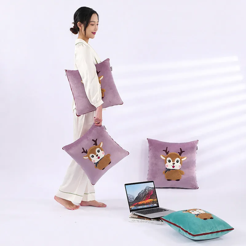 Dual-use Two-in-one Back Seat Cushion Office Nap Multifunctional Folding Pillow