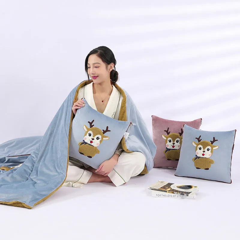 Dual-use Two-in-one Back Seat Cushion Office Nap Multifunctional Folding Pillow
