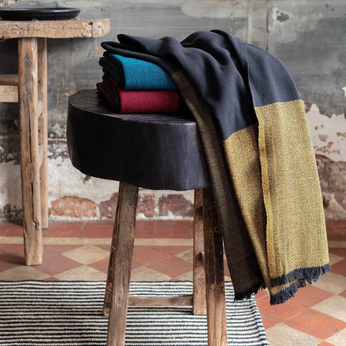 Duo Cumin Throw by Le Jacquard Français