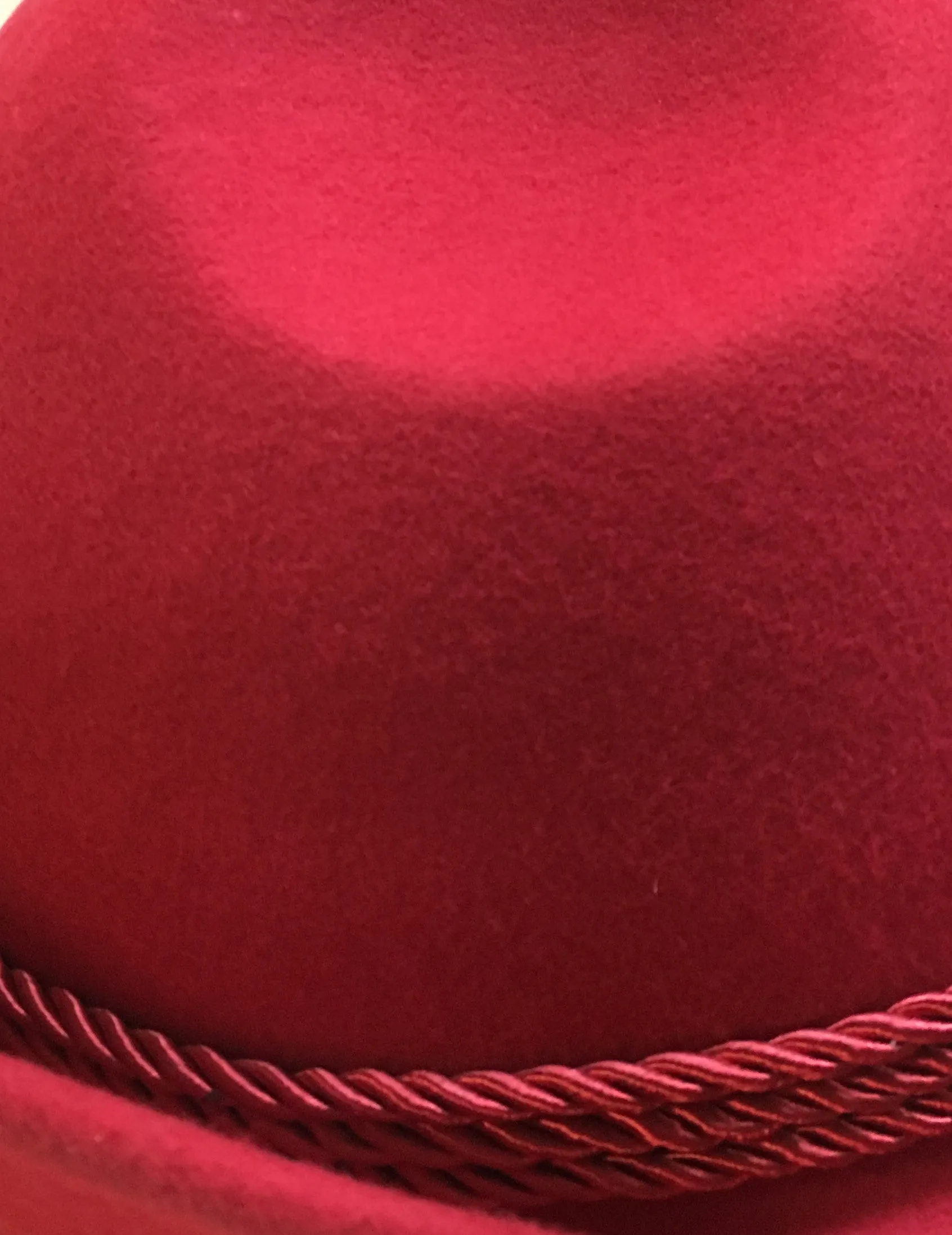 German Bavarian Style Red 100% Wool Hat