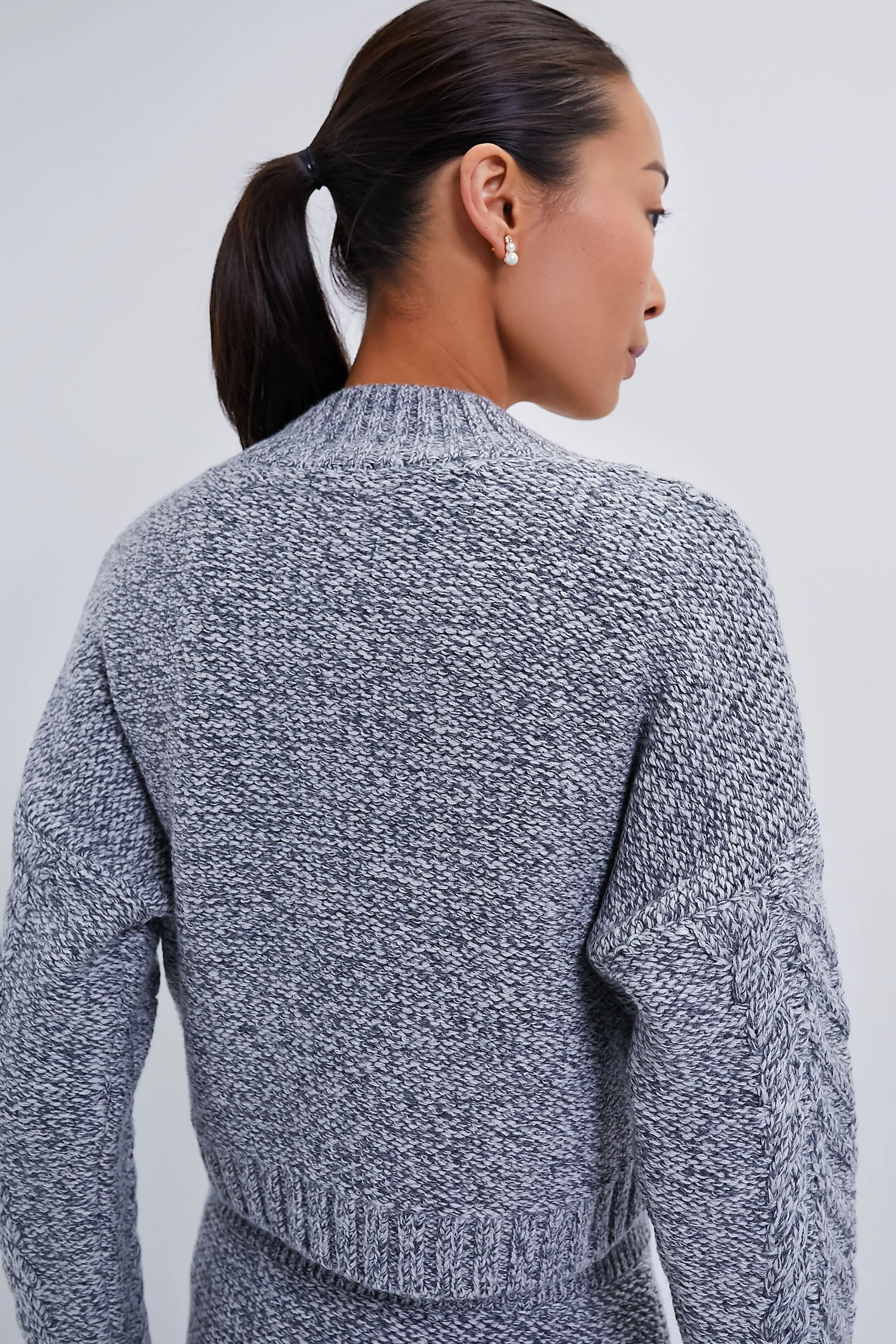 Grey Damien Cable Sweater