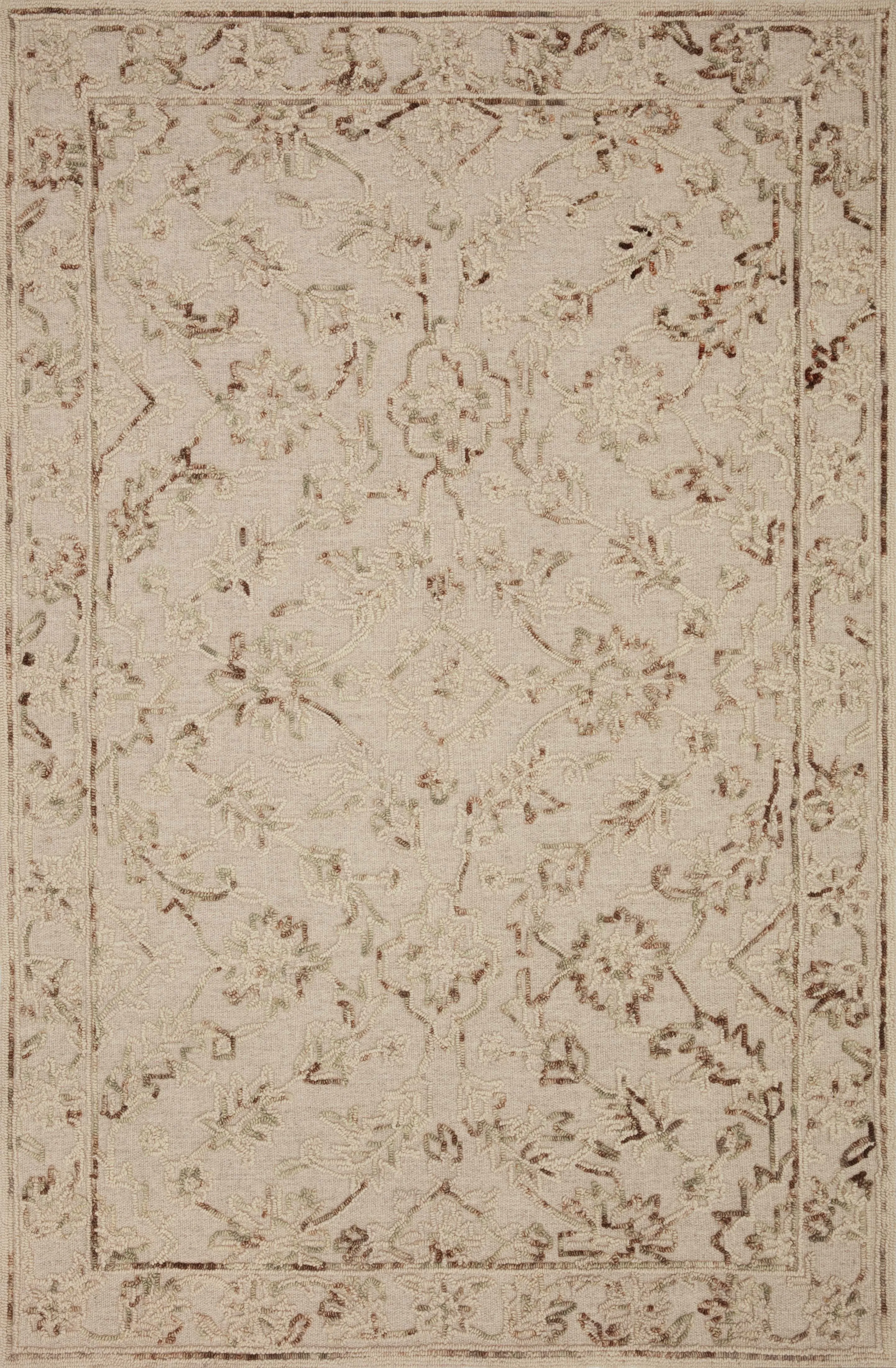 Halle Rug in Natural & Sage