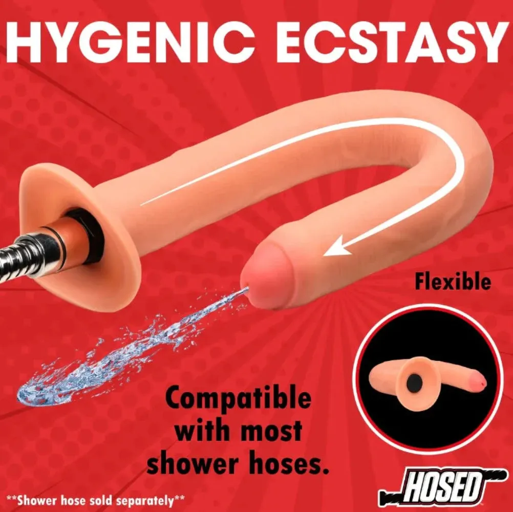 Hosed 15" Thick Penis Enema Hose