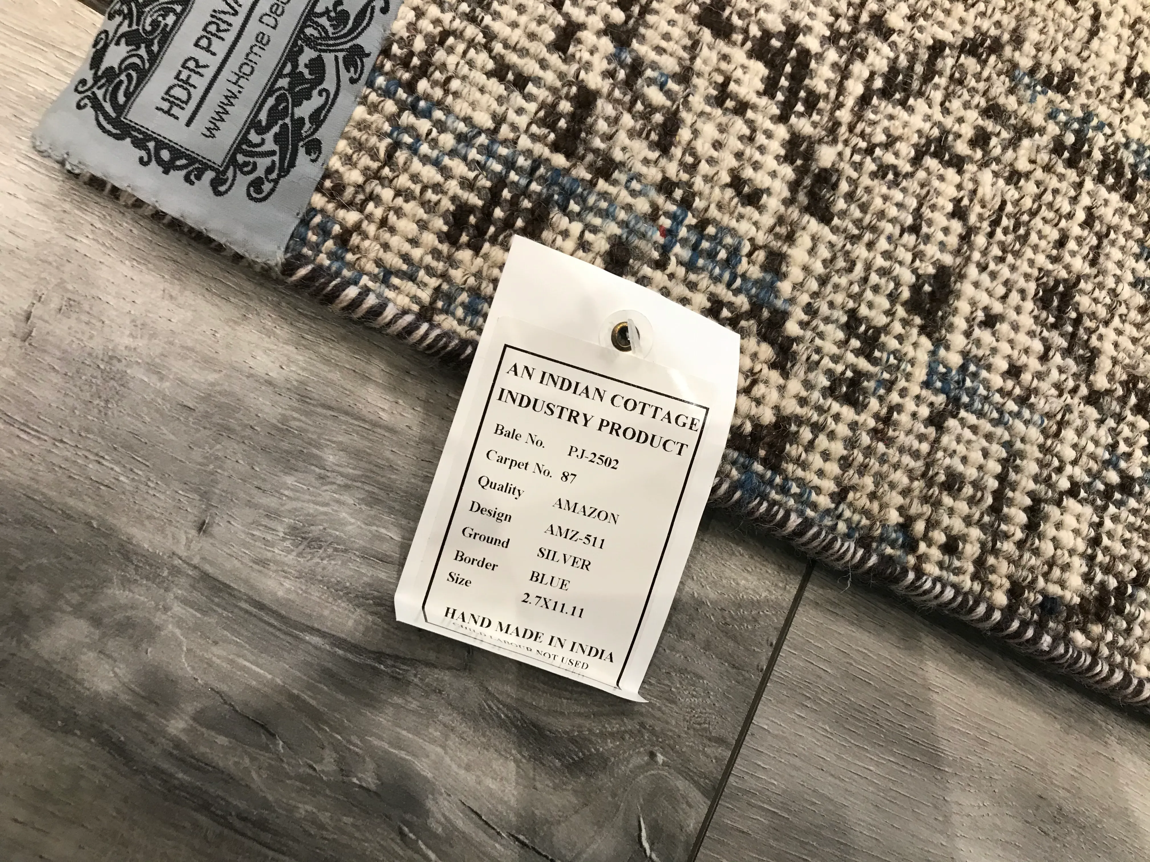 India Amazon Hand Knotted Wool 3X12