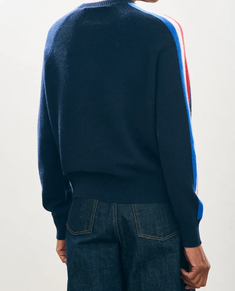 Jumper1234 Ski Sunday Navy Crew Knit