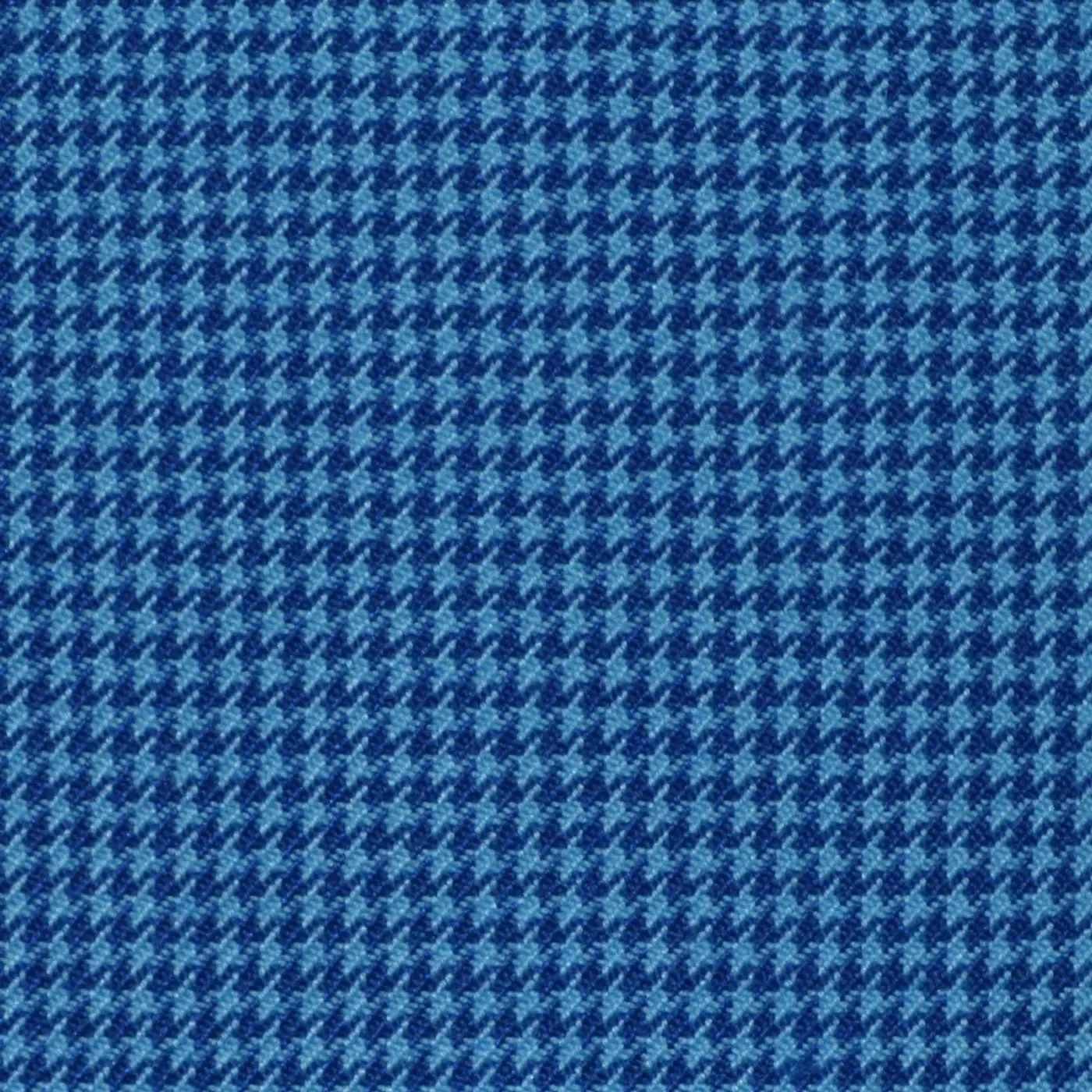 Light Blue and Navy Blue Dogtooth Wool Blend Suiting