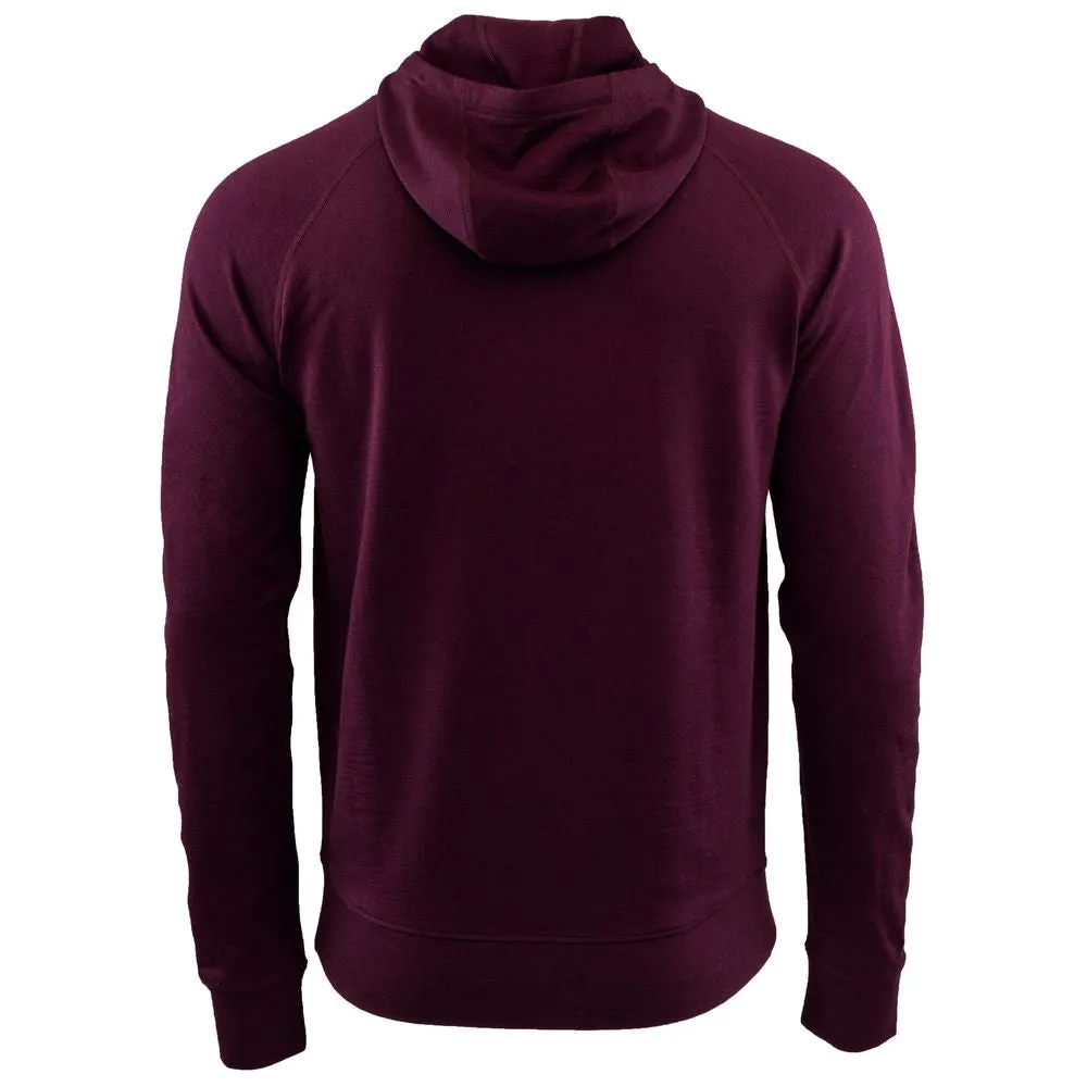 Mens Merino 260 Lounge Hoodie (Wine/Navy)
