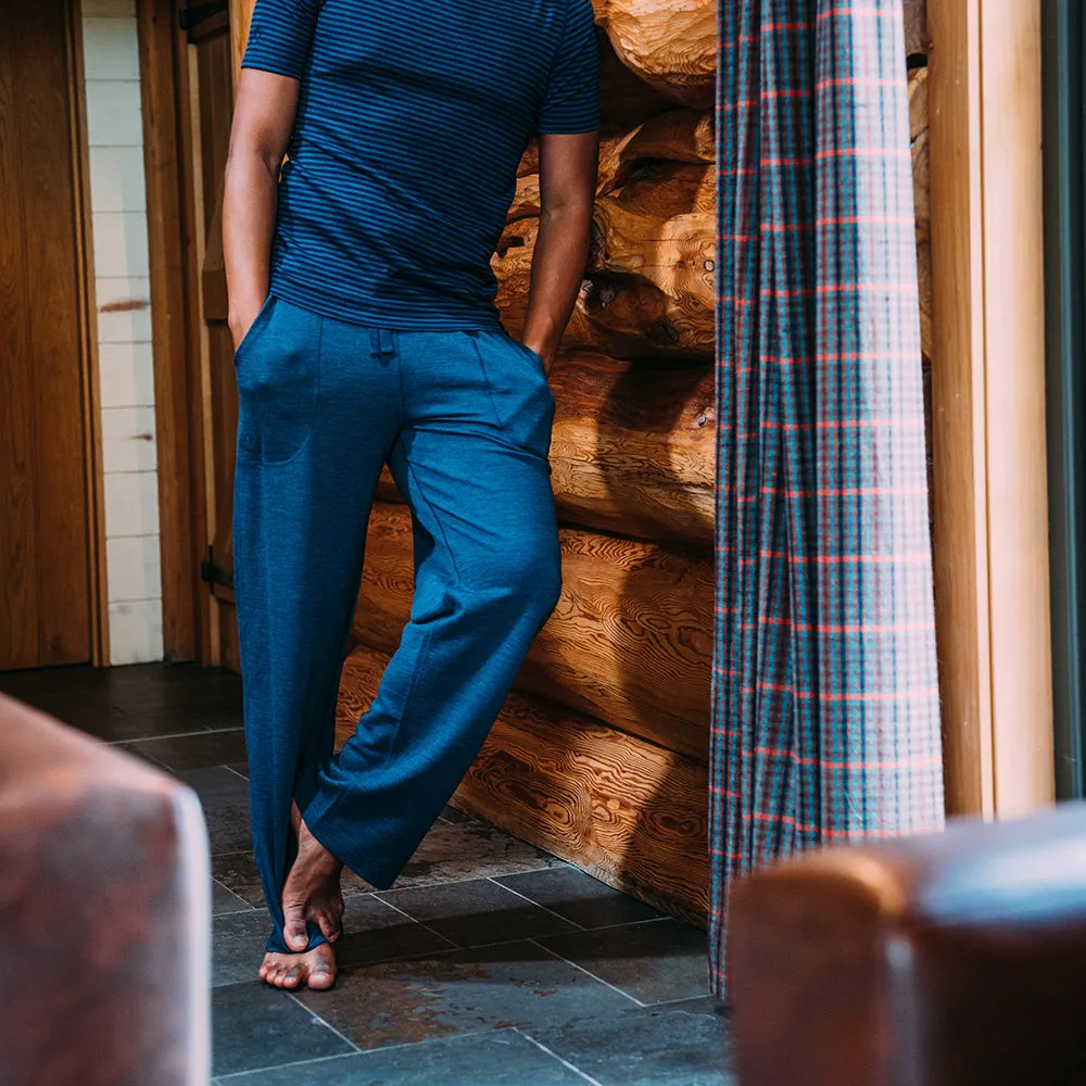 Mens Merino 260 Lounge Loose Joggers (Denim/Navy)
