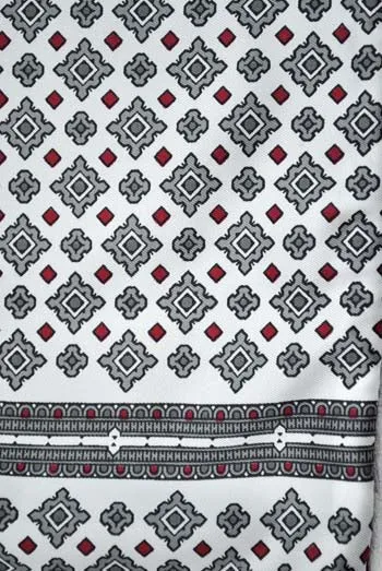 Men's Vintage 1960s White Double Sided Evening Scarf