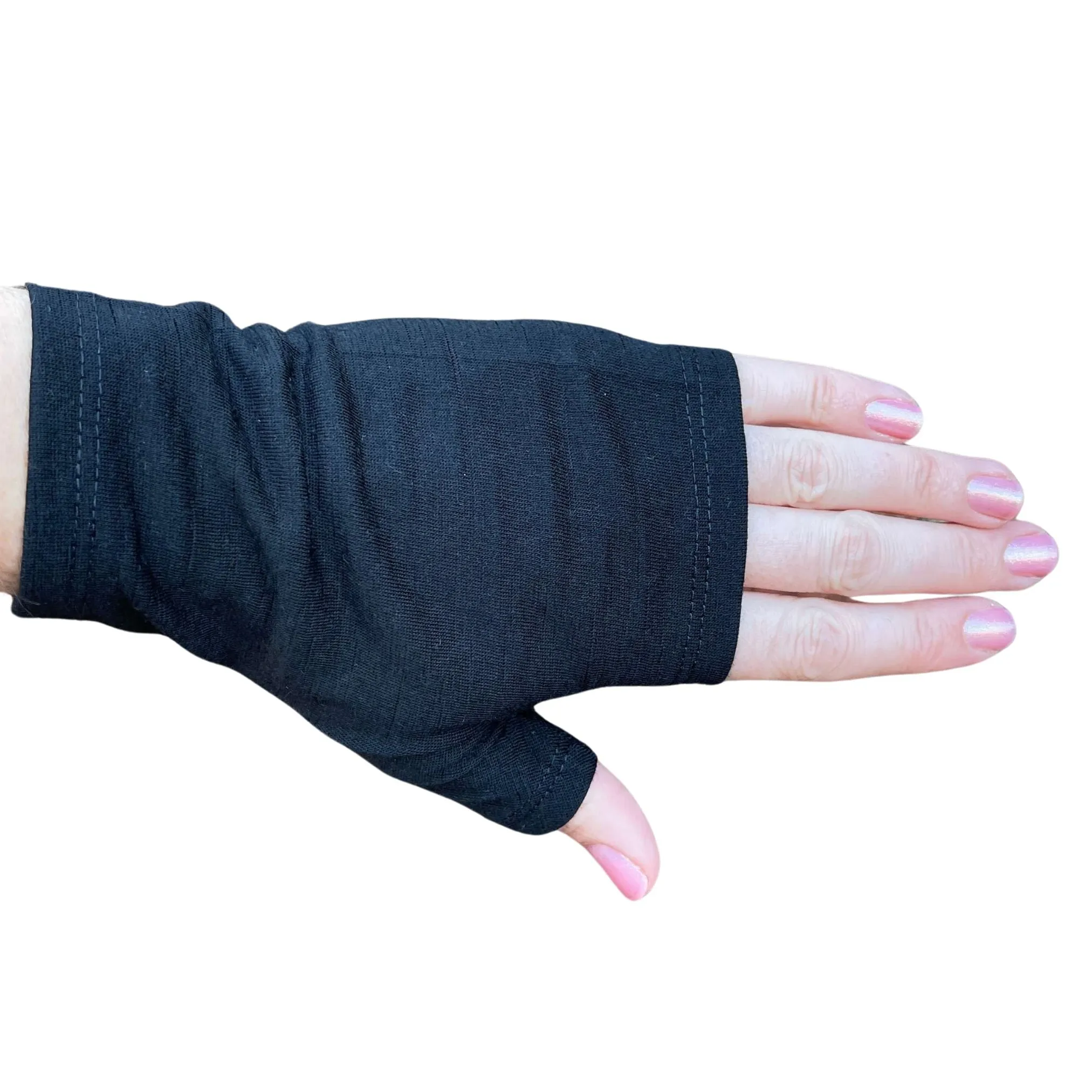 Merino Wool Gloves - Short Black