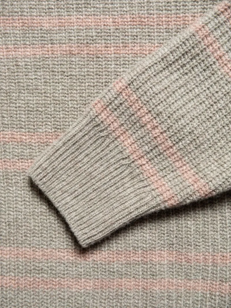 Nudie - Gurra Striped Sweater - Green Melan