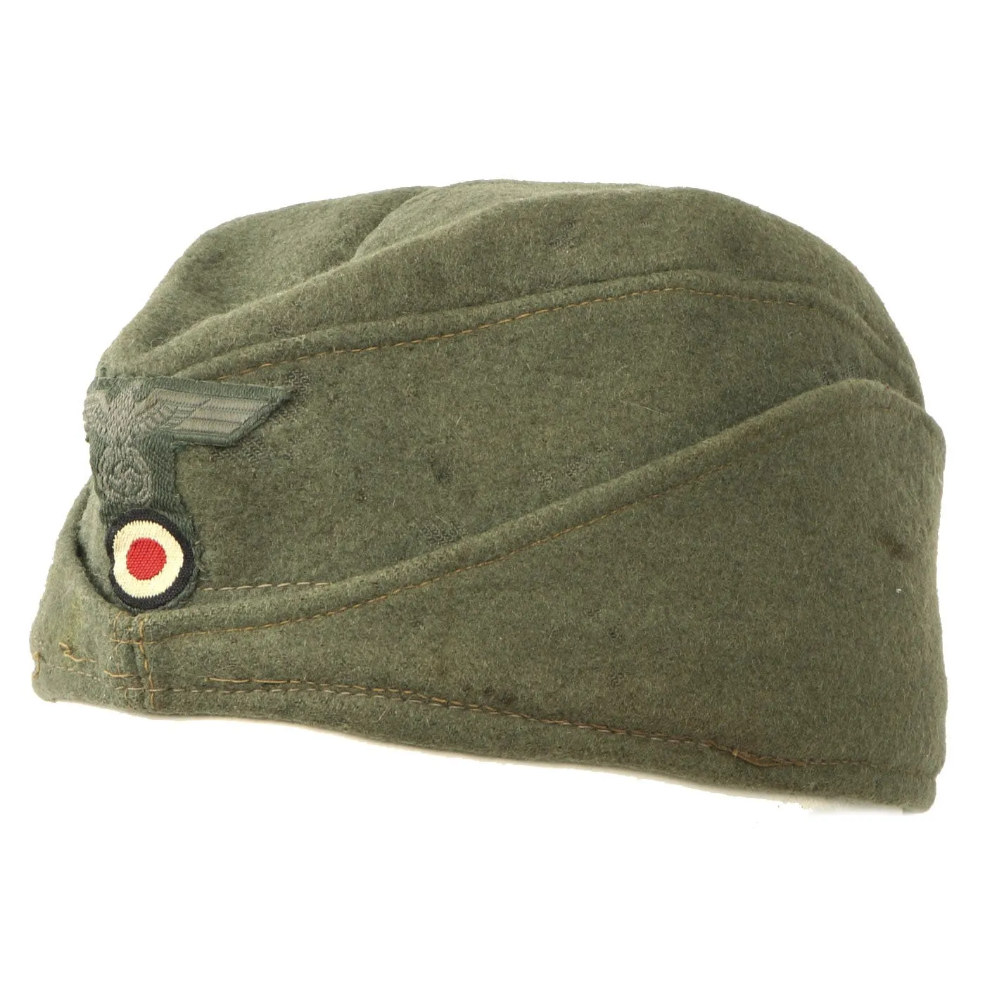 Original German WWII Heer Army EM-NCO Wool Prewar Czech Overseas Cap - size 53