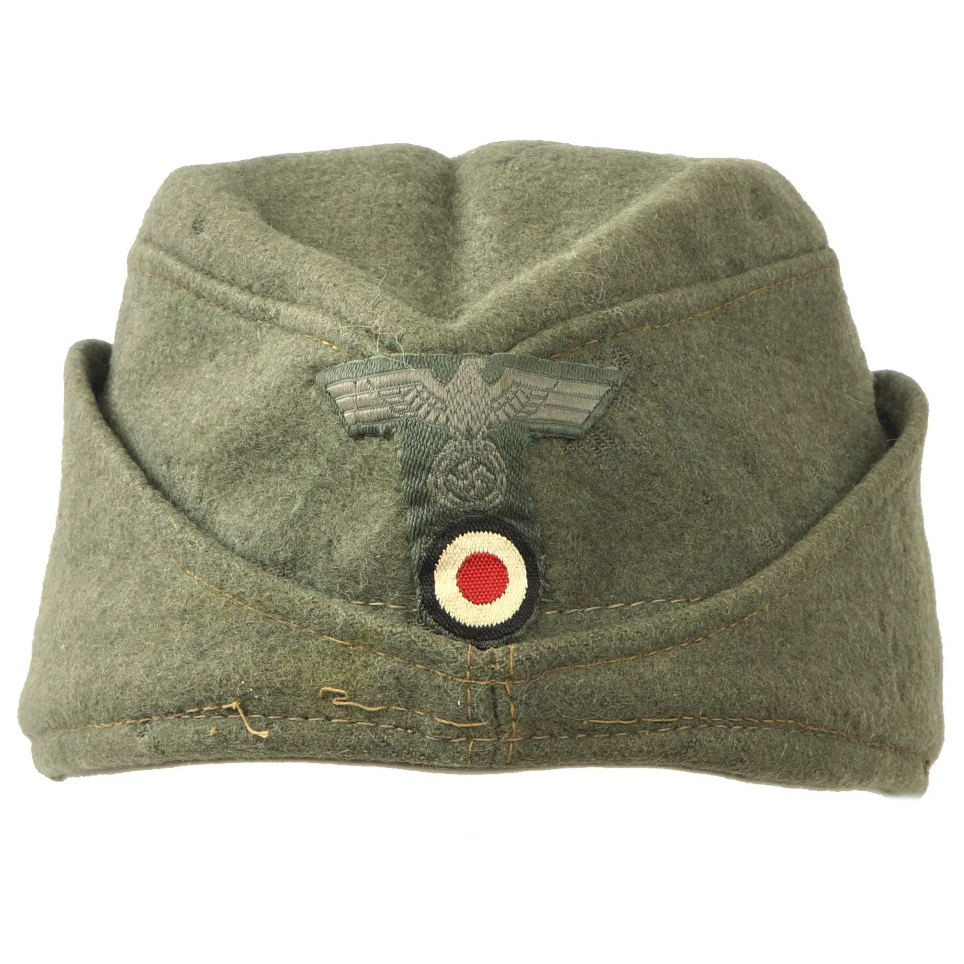 Original German WWII Heer Army EM-NCO Wool Prewar Czech Overseas Cap - size 53
