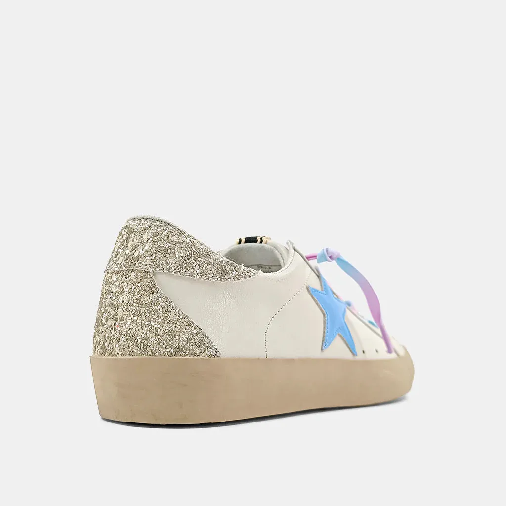 Paula Metallic Blue Sneaker