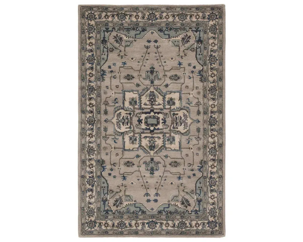 Poeme PM149 Light Grey/Blue Rug