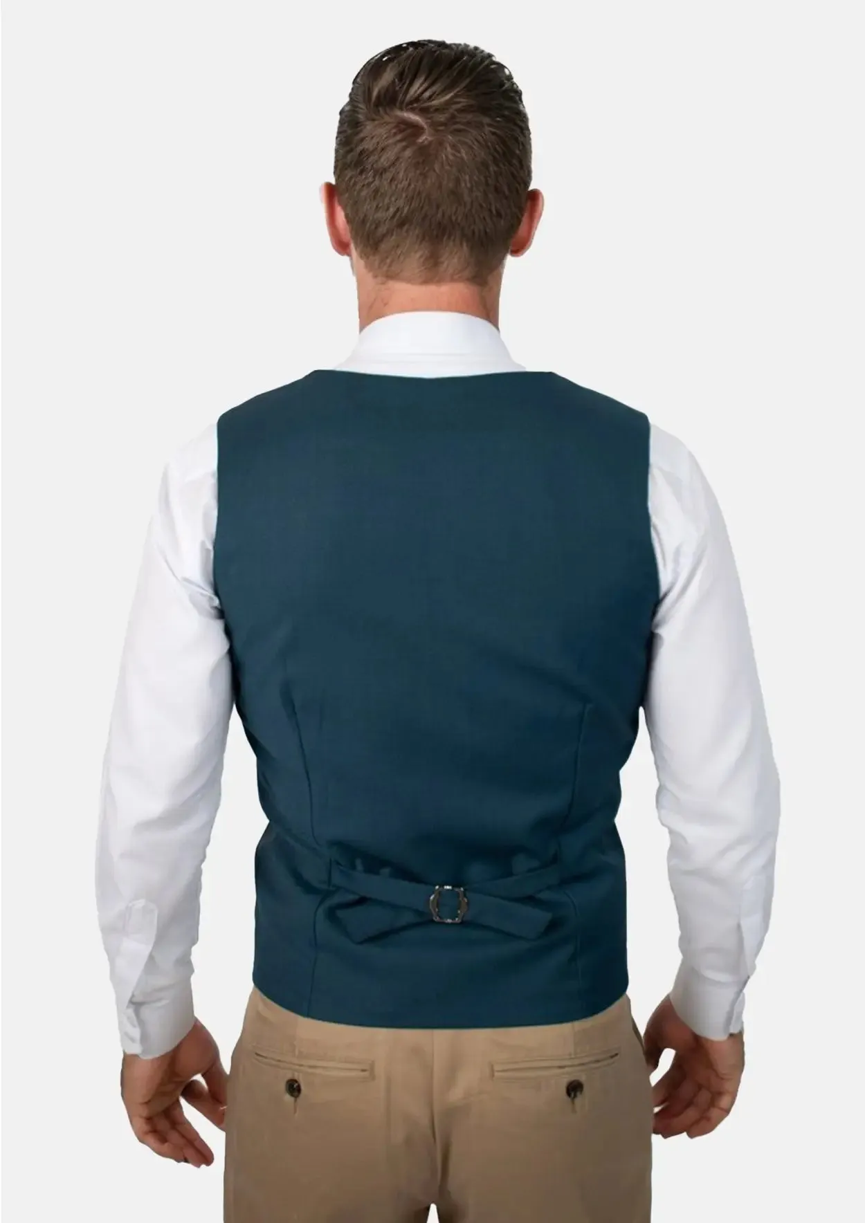 Prussian Teal Twill Vest