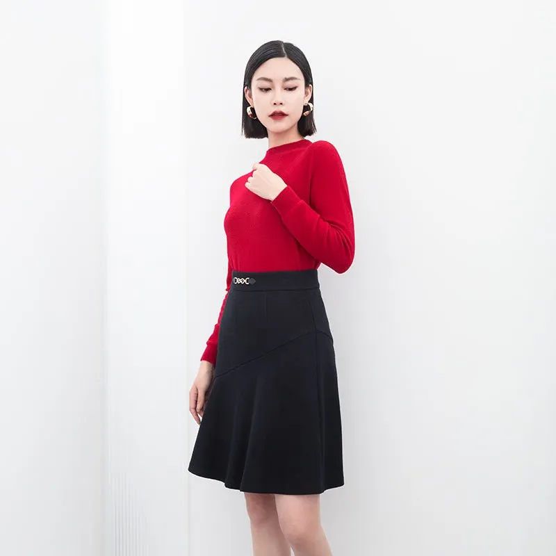 Red Wool Slim Sweater