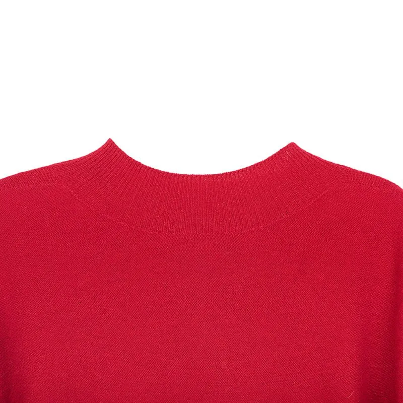 Red Wool Slim Sweater