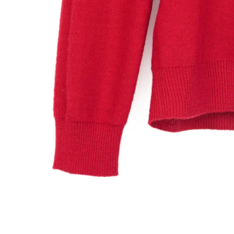 Red Wool Slim Sweater