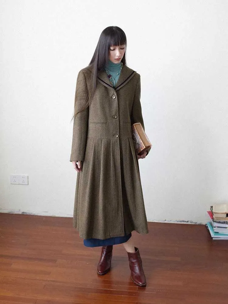 Retro loose wool dress【s0000010706】