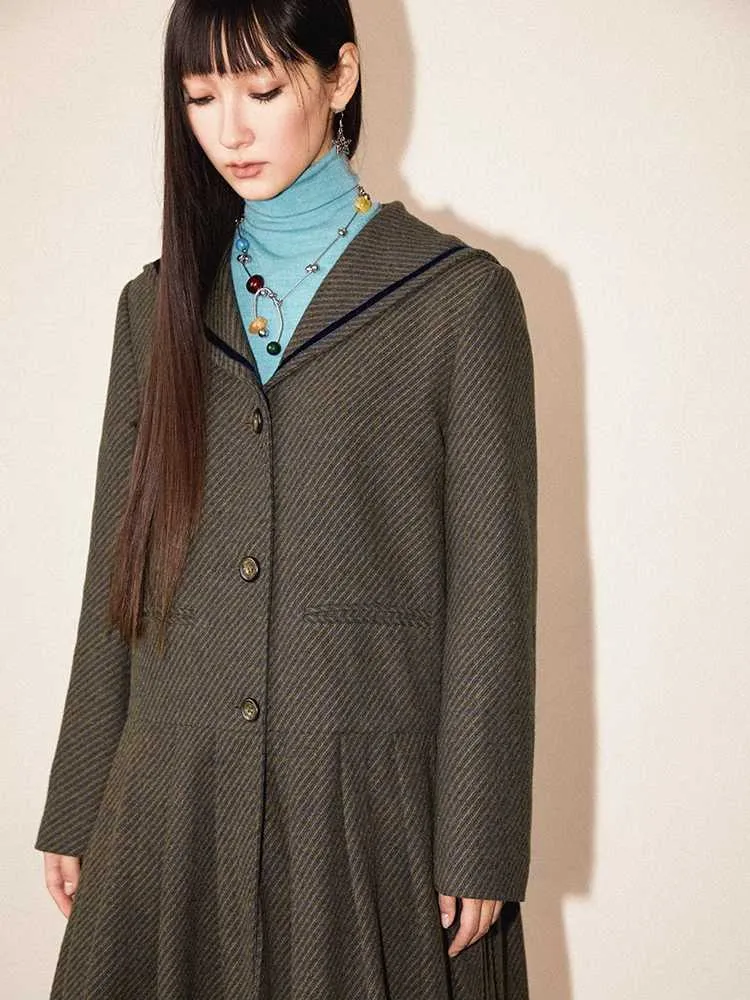 Retro loose wool dress【s0000010706】