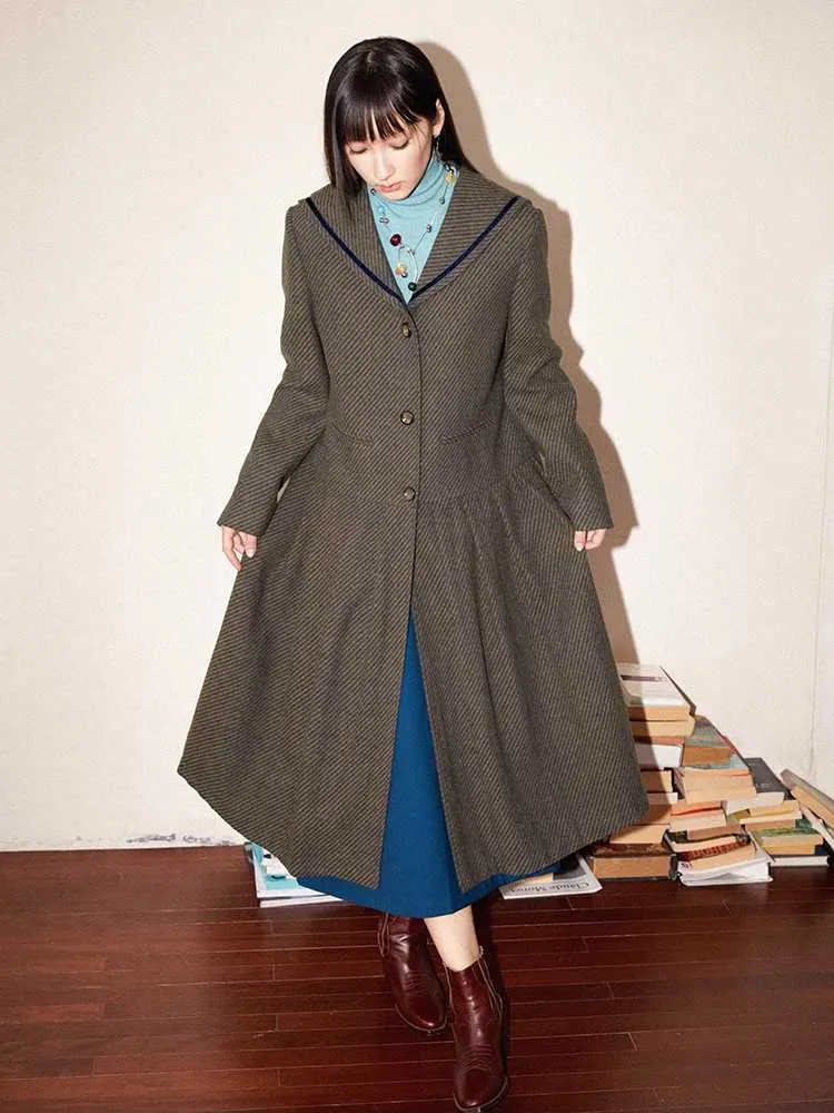 Retro loose wool dress【s0000010706】