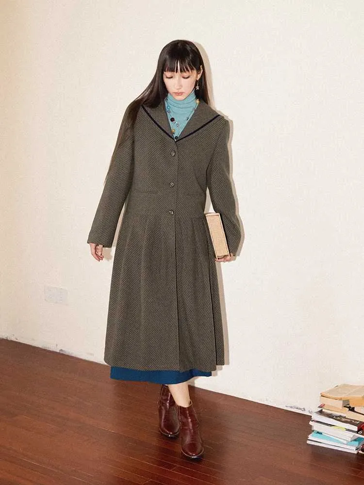 Retro loose wool dress【s0000010706】