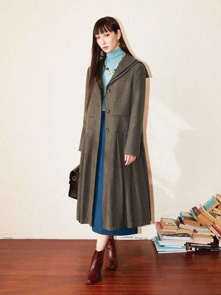Retro loose wool dress【s0000010706】